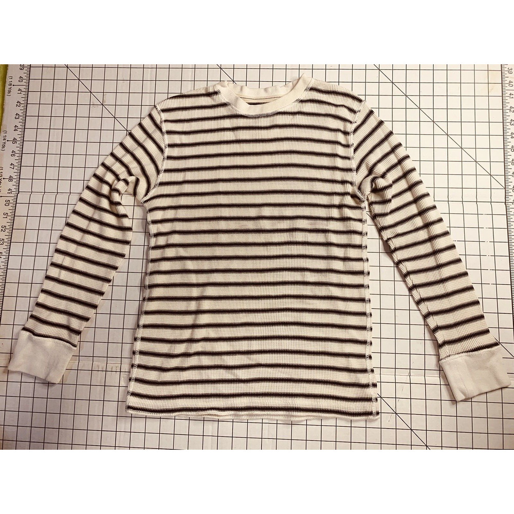 Children's Place Authentic Sportswear 14 XL Long Sleeve Gray White Breton Stripe